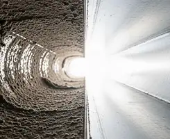 air duct cleaning services showing interior duct system inspection and cleaning in Memphis, TN